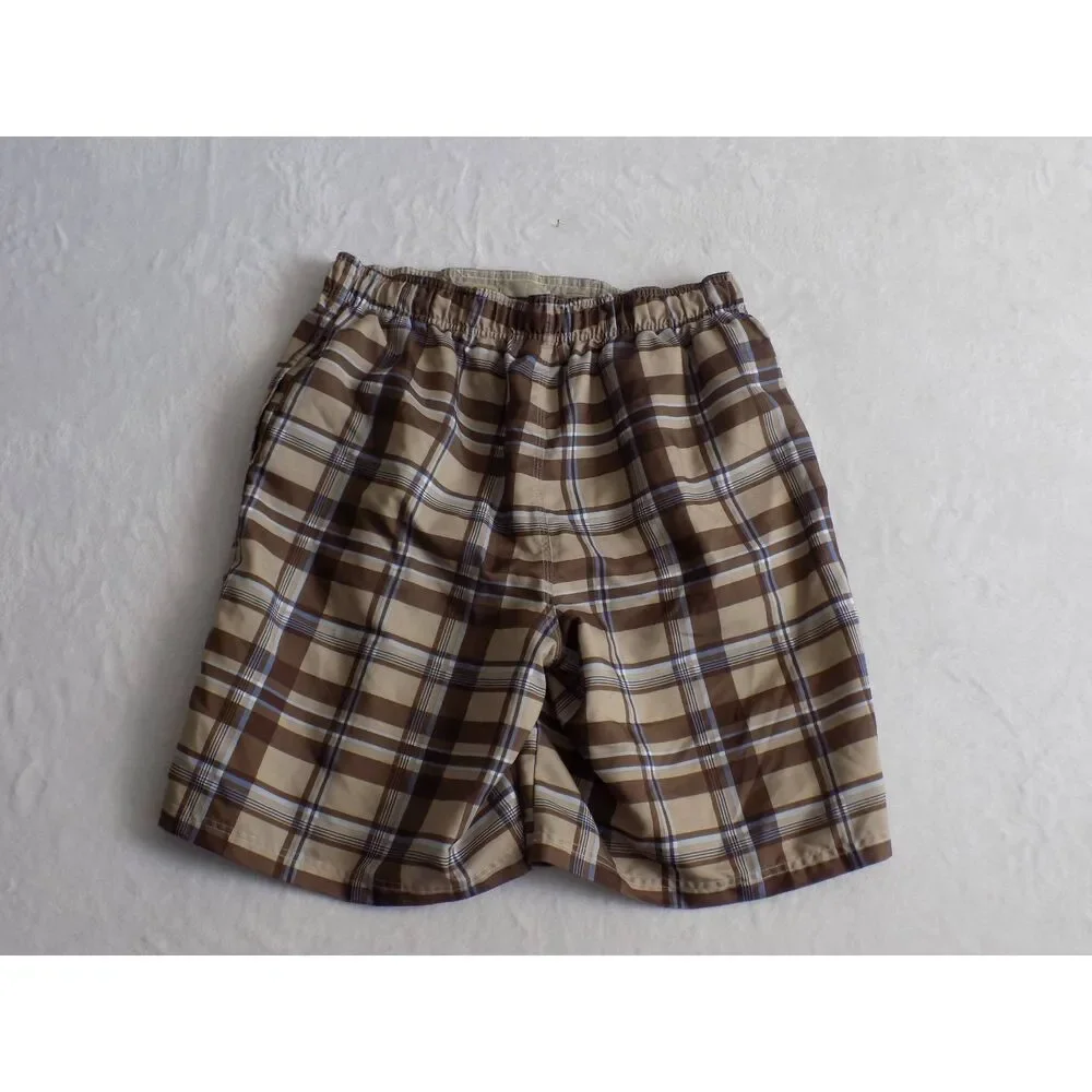 Sonoma Life + Style Plaid Shorts Swim Trunks Large‎ 100% Polyester